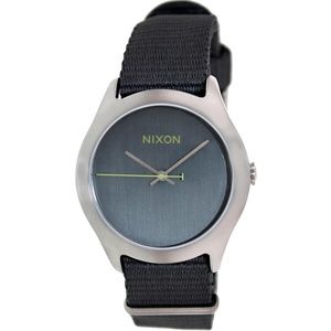 Nixon Men's Mod  Charcoal Cloth Quartz Watch